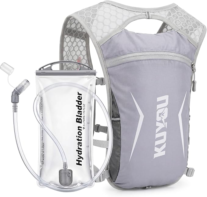 KUYOU Running Vest for Women & Men, Lightweight Hydration Backpack by KUYOU