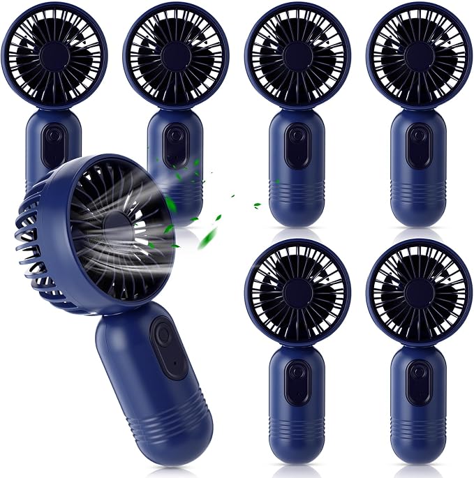 Rossesay 6 Pcs Mini Portable Fan Bulk Cute Handheld Lightweight Small Little by Rossesay