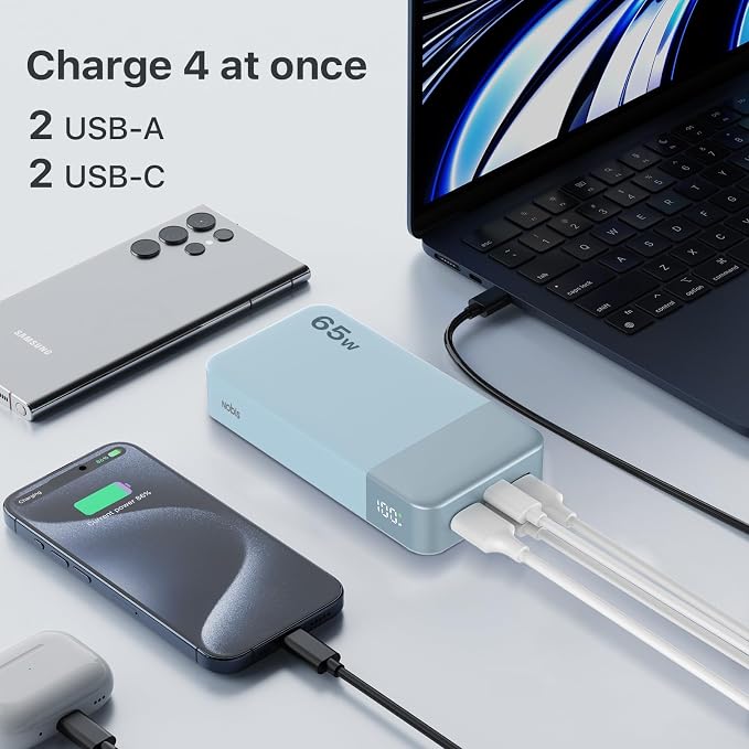 NOBIS Portable Charger, 20000mAh 65W Power Bank - Image 4