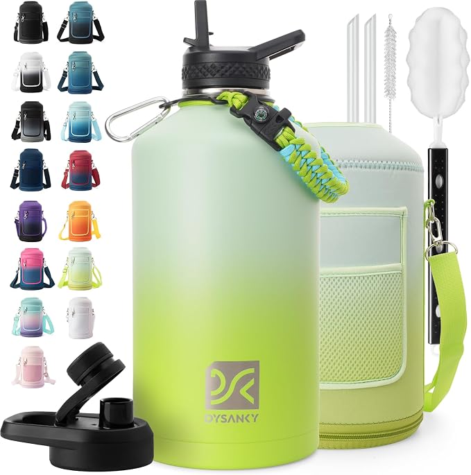 DYSANKY 1 Gallon Insulated Water Bottle | Upgraded Thickened Stainless Steel by DYSANKY