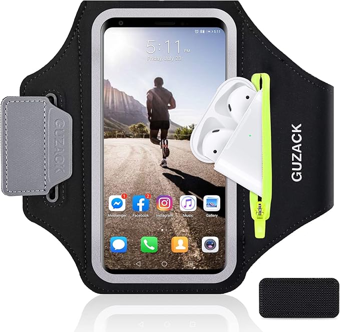 GUZACK Running Armband for iPhone 17 16 15 14 13 12 Pro Max/Plus/XR/XS by GUZACK
