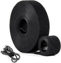 OneLeaf Hook and Loop Roll Reusable Fastening Cable Ties, 20ft x 1inch Black by OneLeaf