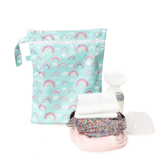 Bumkins Waterproof Wet Dry Bag for Baby, Swim Suit, Cloth Diaper, Pump Parts - Image 2