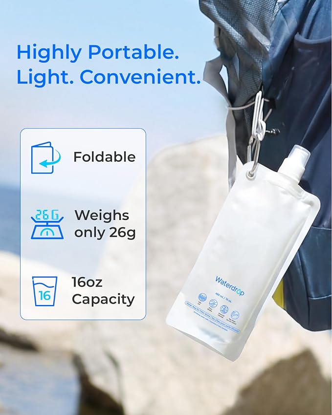 Waterdrop 16 oz Collapsible Water Pouch - Image 2