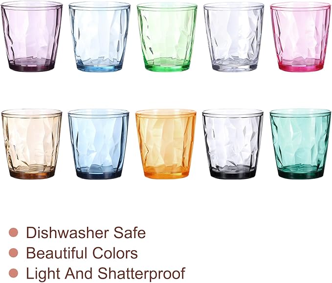 uxcell 10oz Acrylic Drinking Glasses, Sky Blue - Image 3