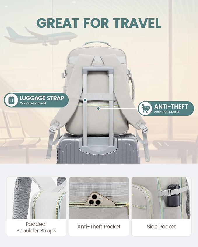 LOVEVOOK Travel Backpack for Women & Men 40L, Airline Approved Carry On - Image 6