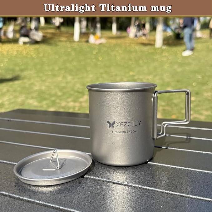 420ml Ultralight Titanium Tea Cup Coffee Mug - Image 4