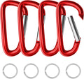 sprookber 4" & 5" Extra Large Aluminum Carabiner D Ring, Caribeener Clips by Sprookber