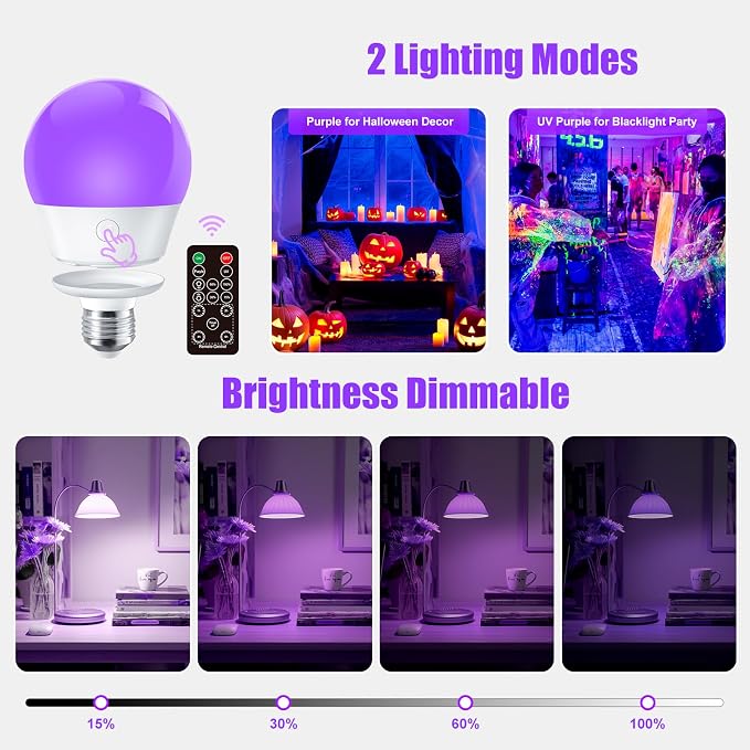 Brightown E26 Rechargeable UV Light Bulbs - Image 3
