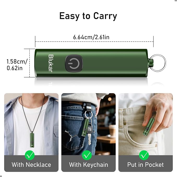 Blukar Rechargeable EDC Flashlight, Mini Keychain Flash Light - Image 5