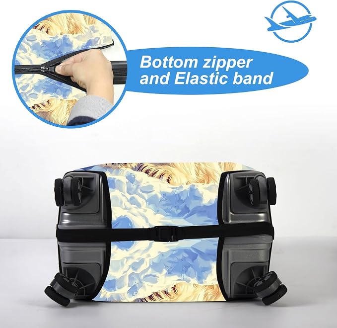 Luggage Cover Protector for 22-24 Inch Suitcases, TSA Approved Elastic Travel - Image 5