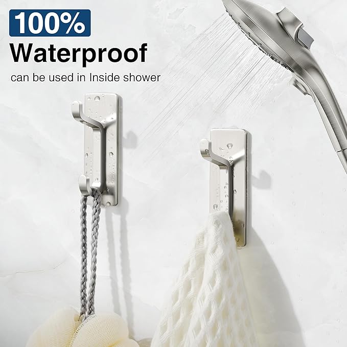 pickpiff Wall Hooks for Coat and Towel: 13LB Strong Adhesive Door Hanger Stick - Image 2