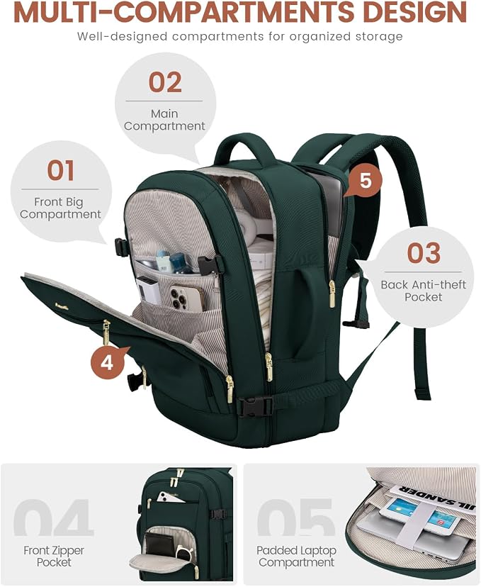 LOVEVOOK Carry On Travel Backpack - Image 4