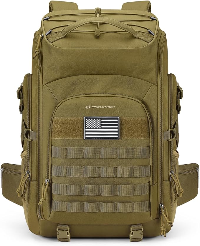 Maelstrom Tactical Backpack for Men, Water Resistant 40L Military Backpack by Maelstrom
