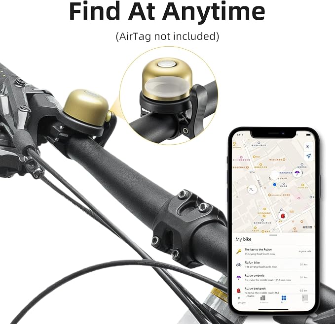 ROCKBROS Bike Bell for Apple AirTag Hidden Bike Mount Bike AirTag Holder GPS - Image 3