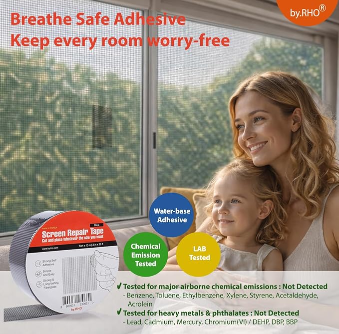 by.RHO Window Screen Repair Kit Tape - Image 3