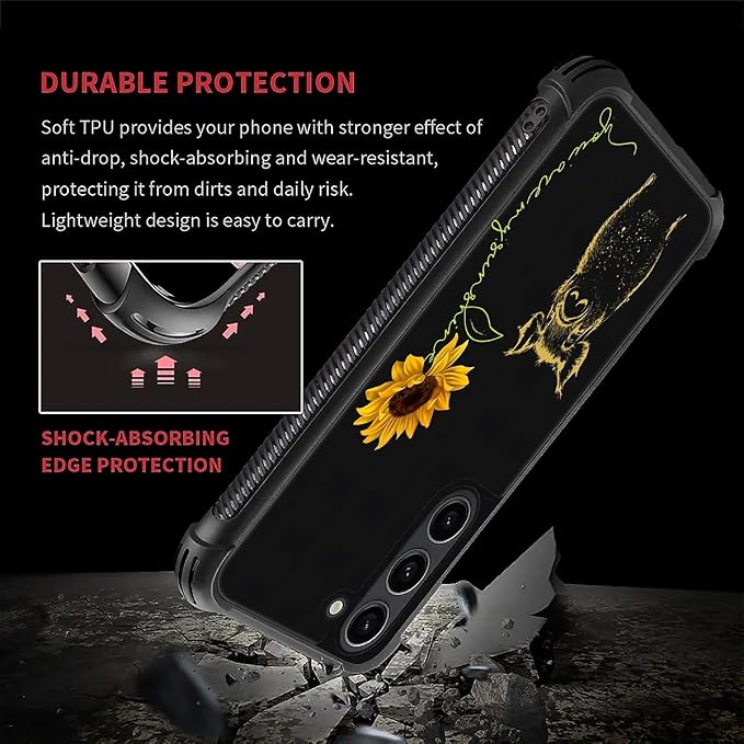 for Samsung Galaxy S23 Case, Pig Sunflower Yellow Sunshine Pattern Graphic - Image 6