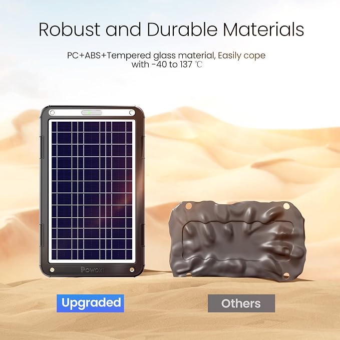 POWOXI 12V Solar Car Battery Charger: 12W Solar Panel Kit Battery Trickle - Image 6