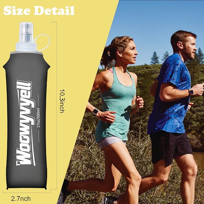 Running Vest Soft Flask, Collapsible Water Bottles - Image 3