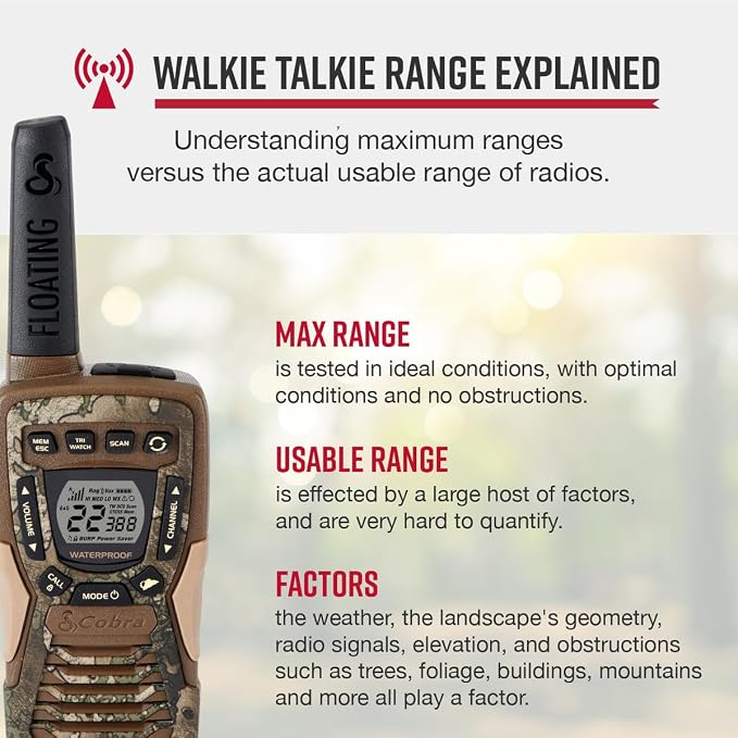 Cobra ACXT1035R FLT Waterproof Walkie Talkies - Image 2