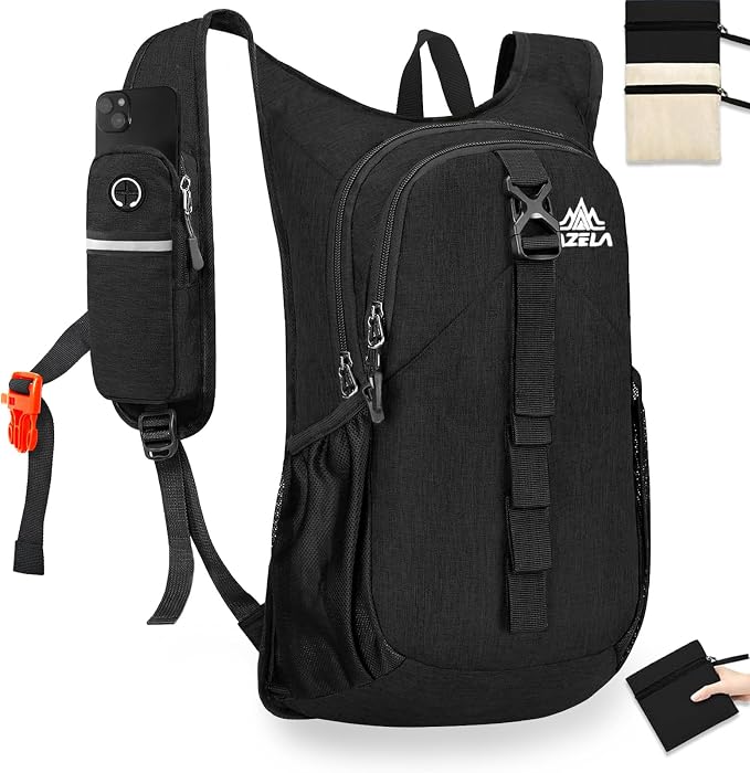 15L Small Hiking Backpack Foldable Ultralight Trekking Camping Outdoors Backpack by VOBUYING
