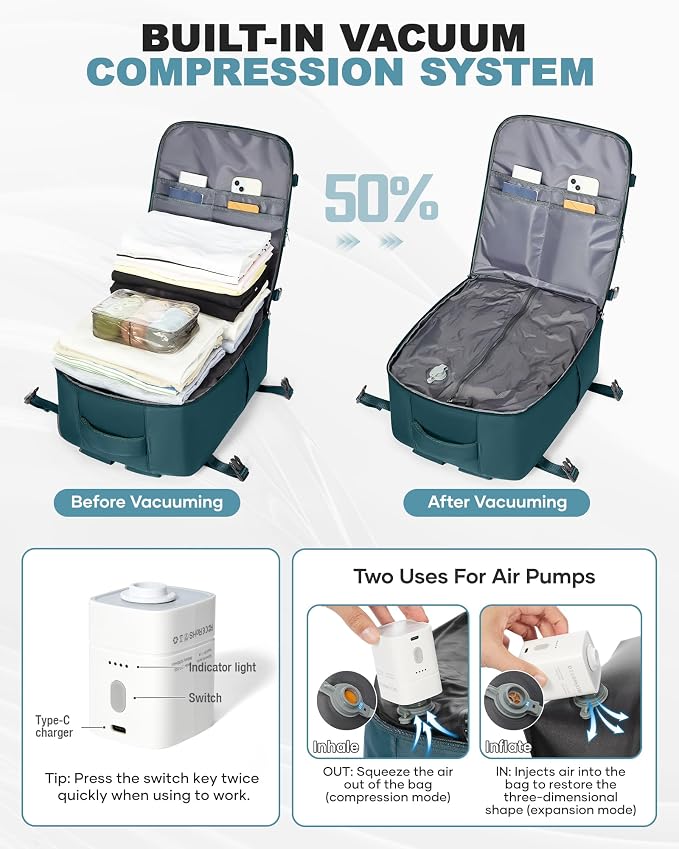 coofay Large Vacuum Backpack Travel - Image 2