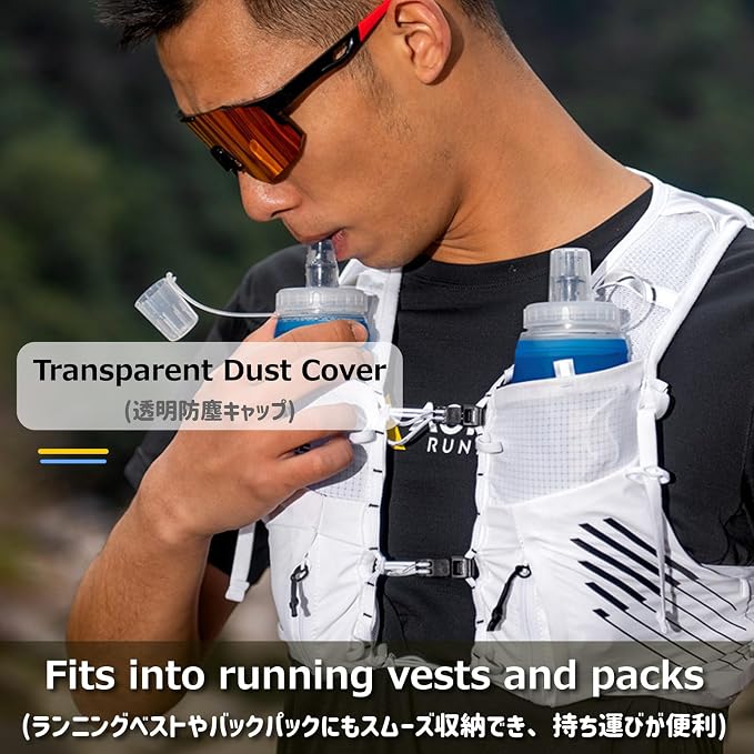 Azarxis TPU Soft Flask Collapsible Water Bottles BPA-Free 250ml 350ml 500ml - Image 5