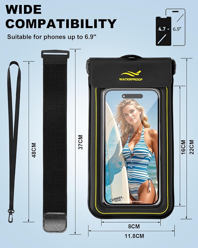 2-in-1 Waterproof Phone Pouch & Phone Armband Floating, Underwater Water Proof - Image 6