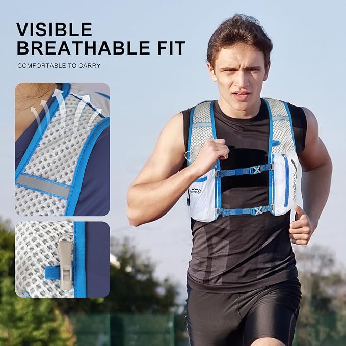 INOXTO Running Hydration Vest Backpack, Lightweight Insulated Pack - Image 7