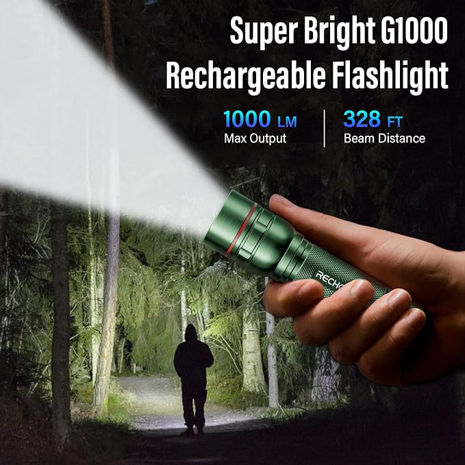 Rechargeable Flashlights High Lumens, G1000 Super Bright Flash Light, Small - Image 6