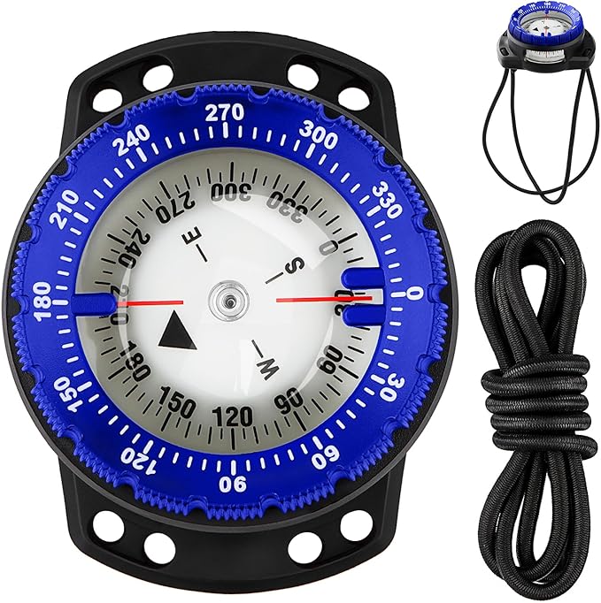 Scuba Dive Compass, Waterproof 5ATM Marine Navigation Wrist Compass by OVOVFANY