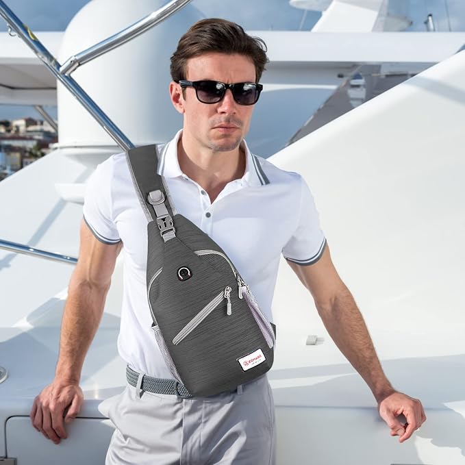 ZOMAKE Sling Bag, Small Crossbody Sling Backpack, Water Resistant Shoulder - Image 7