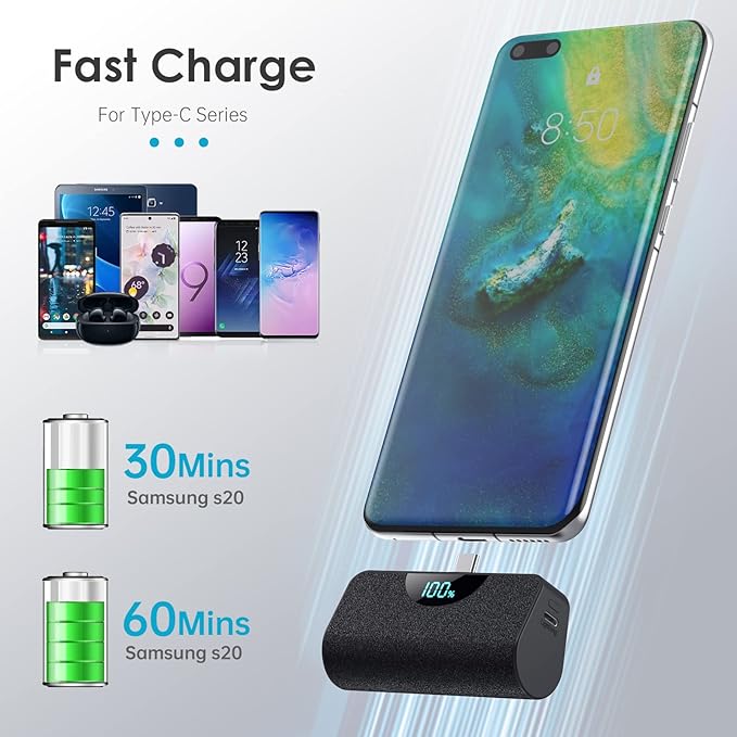 Portable Charger for iPhone 17/16/15, 5200mAh PD USB C Power Bank Built-in - Image 6