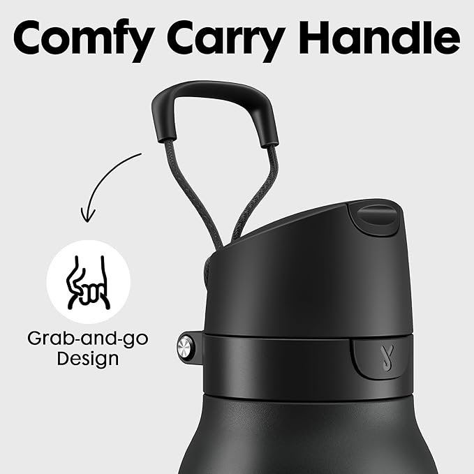 Meoky 24 oz Slim Insulated Water Bottle: Leak Proof Locking Lid, 2-in-1 Straw - Image 5