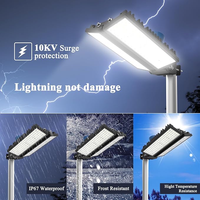 2 Pack 100W LED Parking Lot Light 28000LM Barn Lights - Image 4