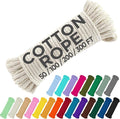 TECEUM Cotton Rope 3/16” – 200 FT – Strong All-Purpose Braided Rope – Natural by TECEUM