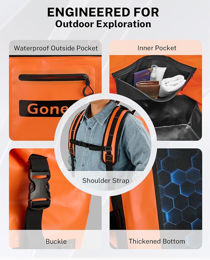 Gonex Waterproof Duffel Bag, 120L Heavy Duty Dry Duffle Bag - Image 5