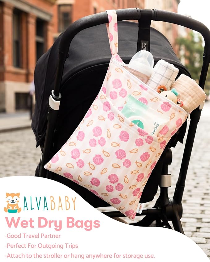 ALVA ALVABABY 2pcs Waterproof Wet Dry Bags, Reusable - Image 6