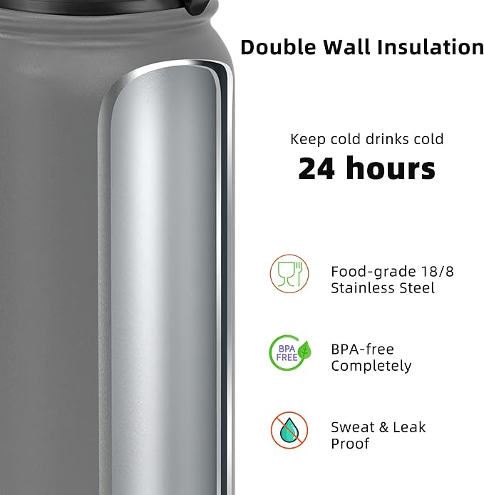 Fanhaw 20 oz Insulated Stainless Steel Water Bottle - Image 3