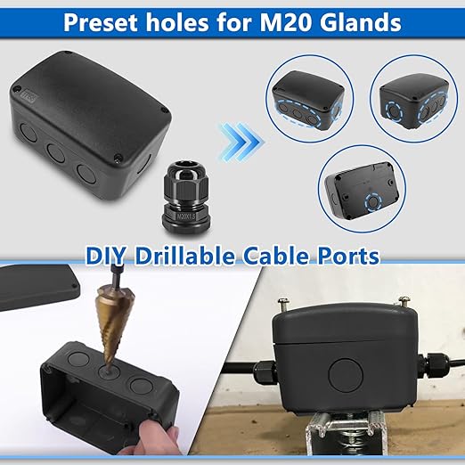 Weatherproof Junction Box, Nineleaf IP66 Waterproof Electrical Project Boxes - Image 7