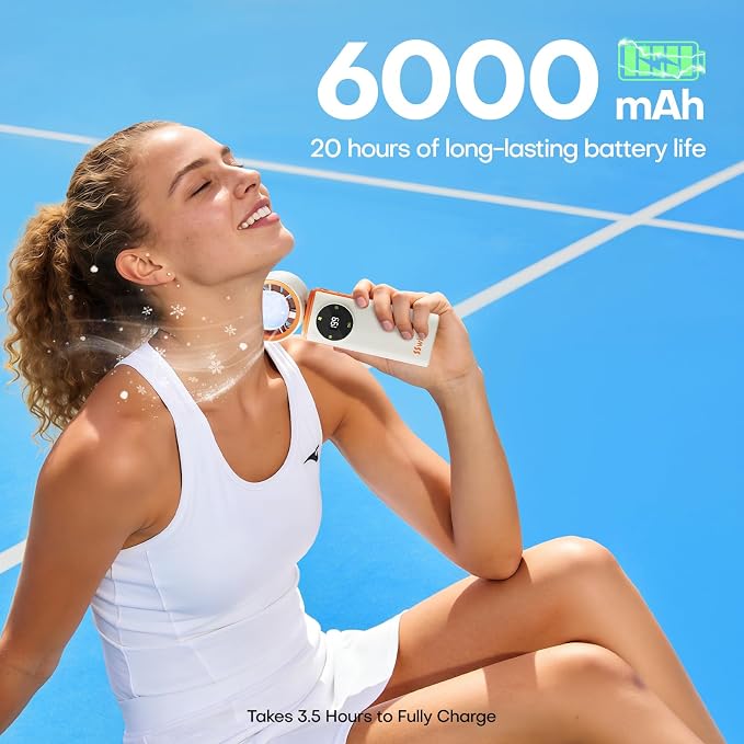 6000mAh Portable Handheld Fan - Image 4