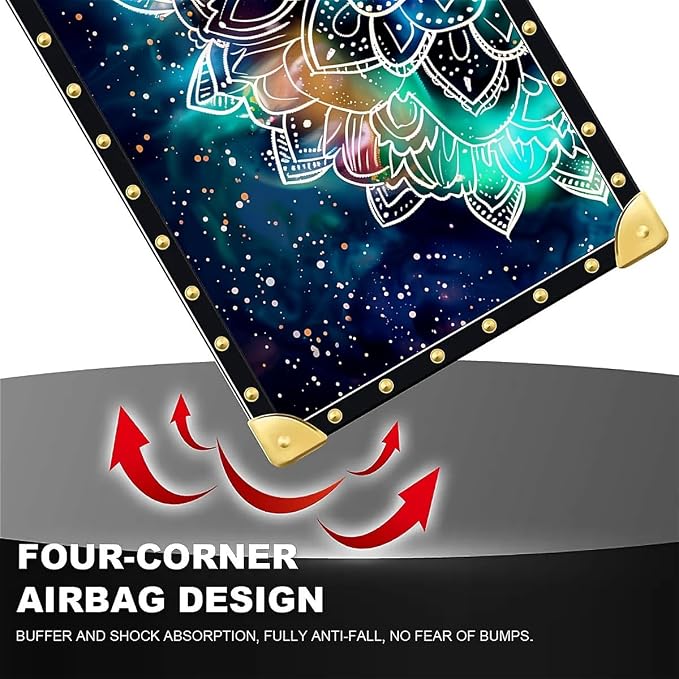 Compatible with iPhone 16 Case, Starry Sky Colourful Mandala Luxury Golden - Image 7