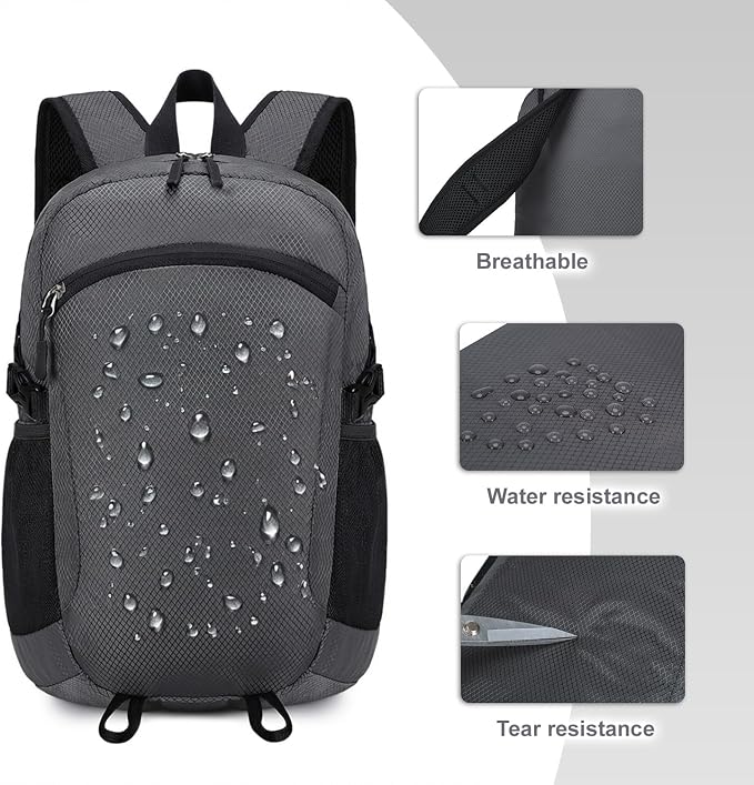 Lightweight Hiking Backpack 30L Packable Foldable Daypack Collapsible Travel - Image 6