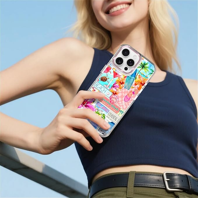 Case for iPhone 15 Pro Max, Coastal Beach Cover Coquette Collage Phone Case - Image 6