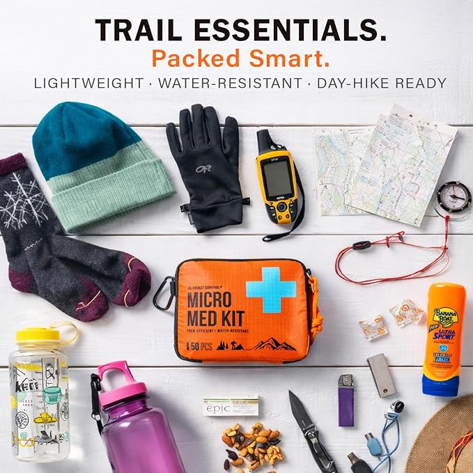 EVERLIT Mini First Aid Kit, Ultralight Compact Water-Resistant Hiker Medical Kit - Image 5