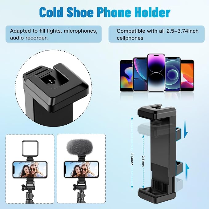 Victiv Phone Tripod, Sturdy & Stable, Adjustable Camera Stand & Selfie Stick - Image 4