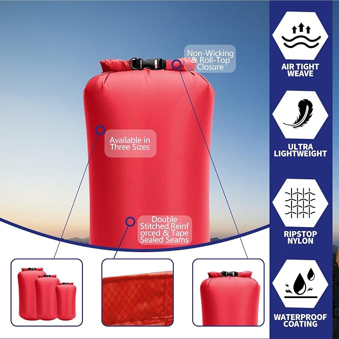 Waterproof Dry Bags 3 Pack - Image 3