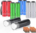 10 Pack of Flashlights 9 LED Mini Aluminum Flashlight Bulk by yikosam