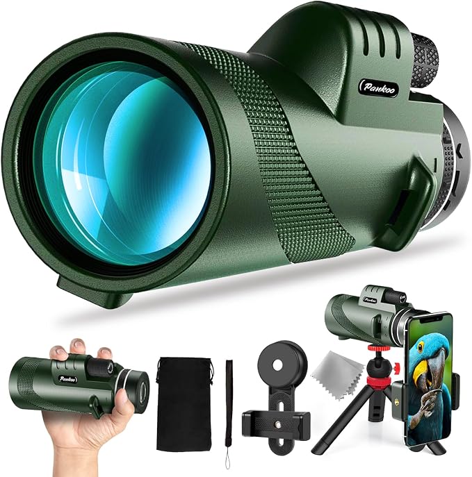 40X60 Monocular Telescope with Smartphone Holder& Tripod, High Power by Pankoo-UltimateView