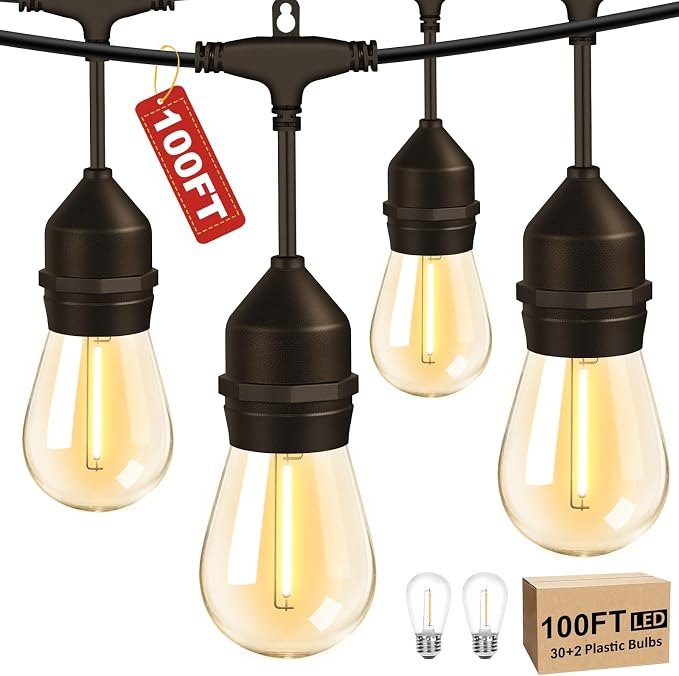 100FT LED Outdoor String Lights by QualityLightBulbLightofInnovation